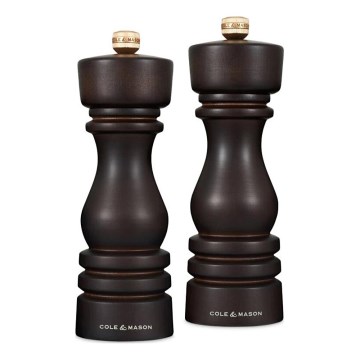 Cole&Mason - Sada mlýnků na sůl a pepř LONDON 2 ks 18 cm buk/hnědá