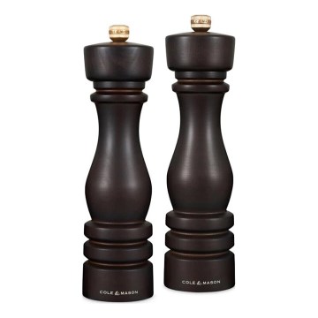 Cole&Mason - Sada mlýnků na sůl a pepř LONDON 2 ks 22 cm buk/hnědá