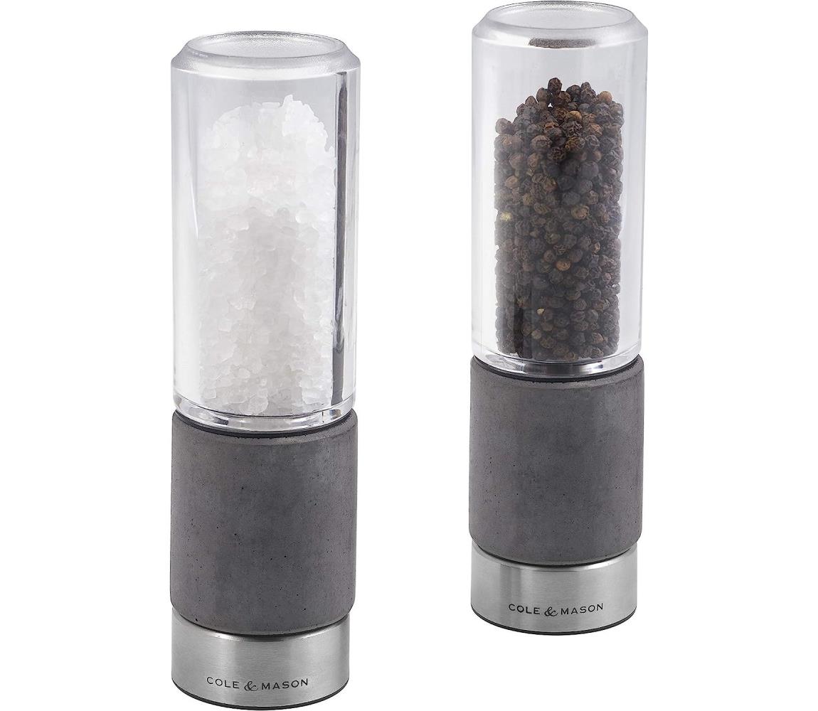 Cole&Mason Cole&Mason - Sada mlýnků na sůl a pepř REGENT CONCRETE 2 ks beton 18 cm GG416