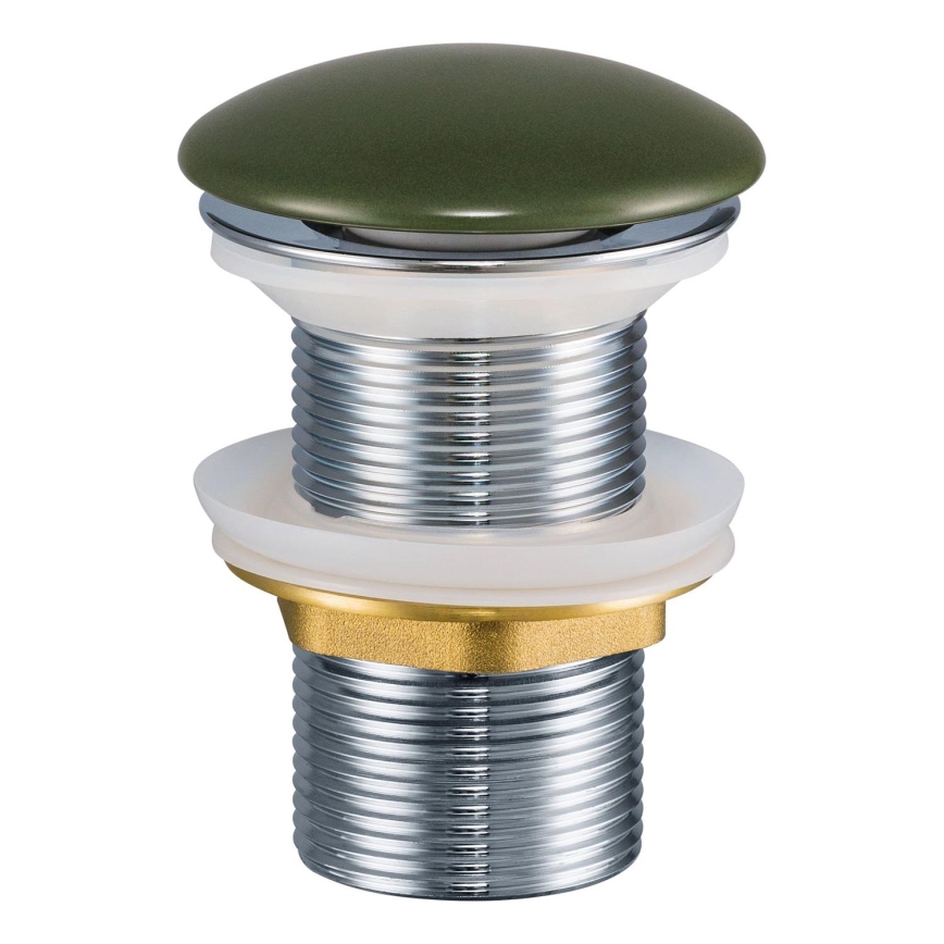 COMAD CLICK-CLACK T201MFG-3 - Umyvadlová výpusť CLICK-CLACK pr. 7 cm matná zelená