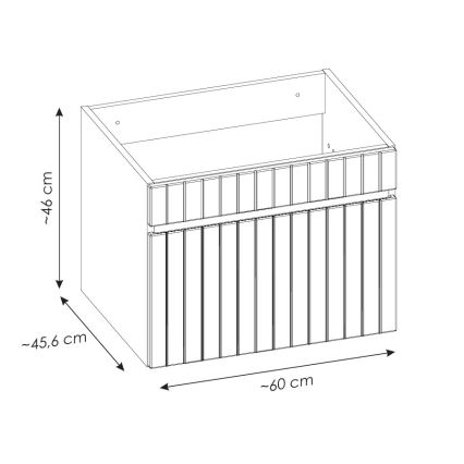 COMAD ICONIC CASHMERE 82-60-D-1S - Koupelnová skříňka pod umyvadlo ICONIC 46x60 cm béžová