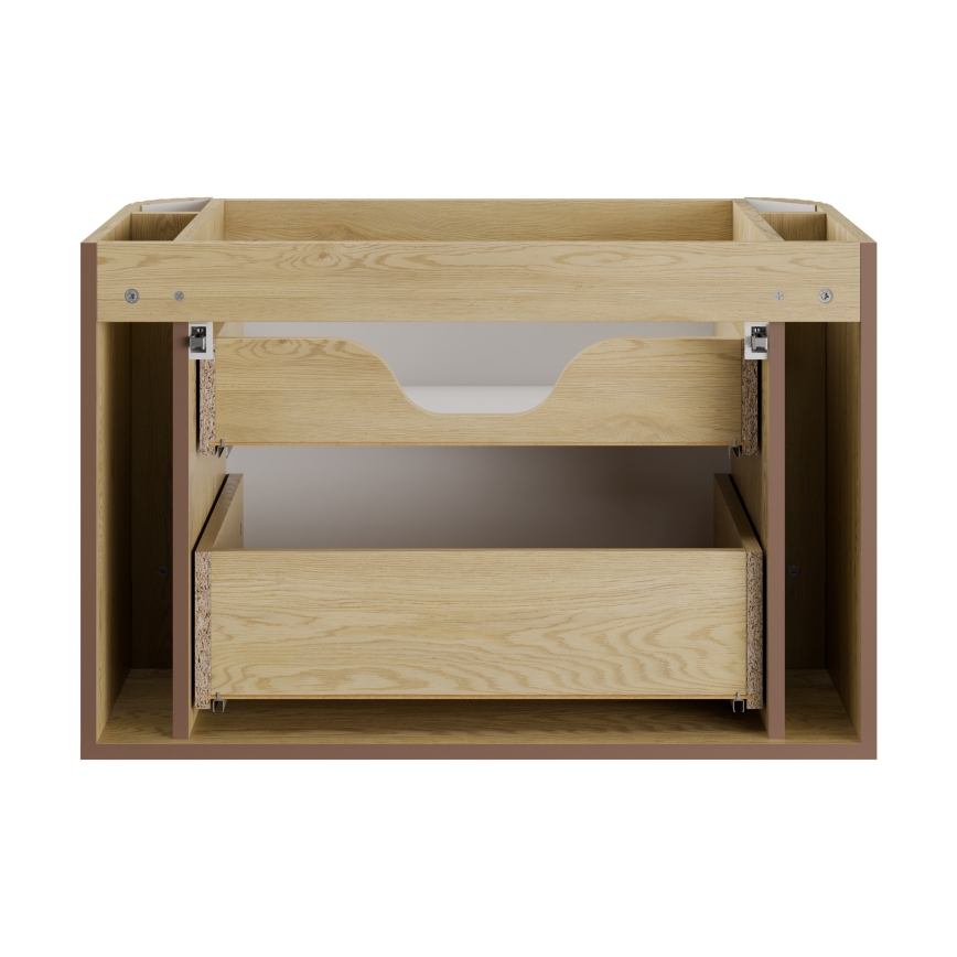 COMAD OVALIA CREMONA 82-80-46-2S - Koupelnová skříňka pod umyvadlo OVALIA 52x80 cm dub cremona