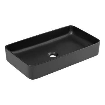 COMAD UM-6275 SLIM 60 BLACK DP - Umyvadlo na desku SLIM 61x34 cm keramika/matná černá