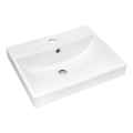 COMAD UN-RITA-GW-50 - Umyvadlo na desku RITA 50x40 cm keramika/lesklá bílá