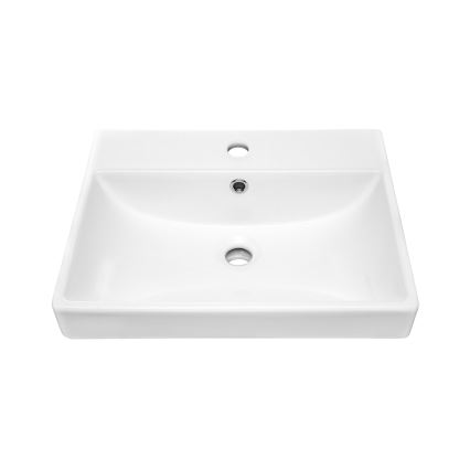 COMAD UN-RITA-GW-50 - Umyvadlo na desku RITA 50x40 cm keramika/lesklá bílá