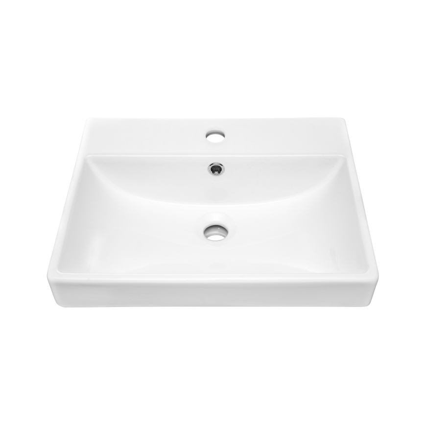 COMAD UN-RITA-GW-50 - Umyvadlo na desku RITA 50x40 cm keramika/lesklá bílá