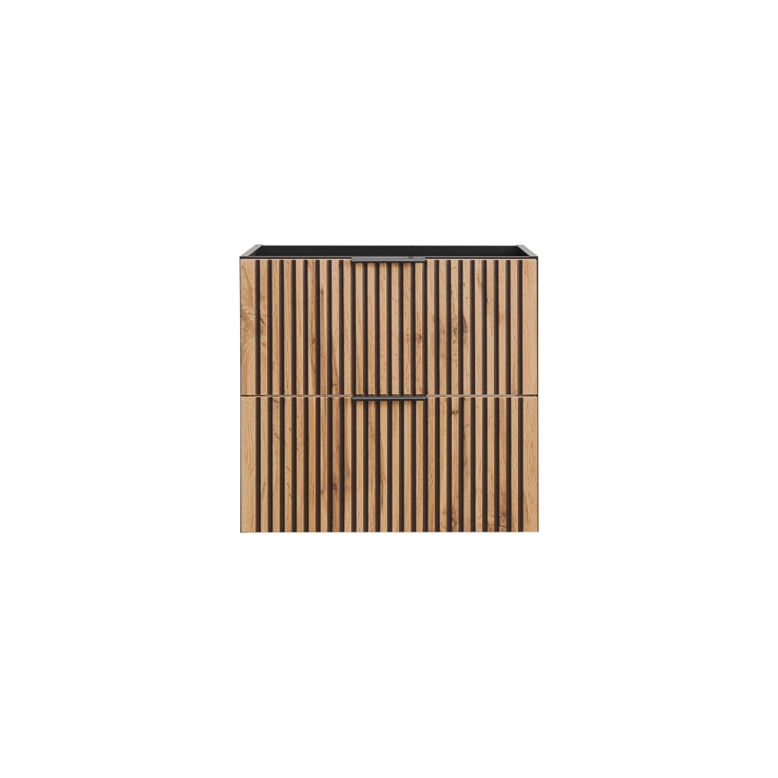 COMAD XILO BLACK WOTAN 82-60-D-2S-Koupelnová skříňka pod umyvadlo XILO černá/dub