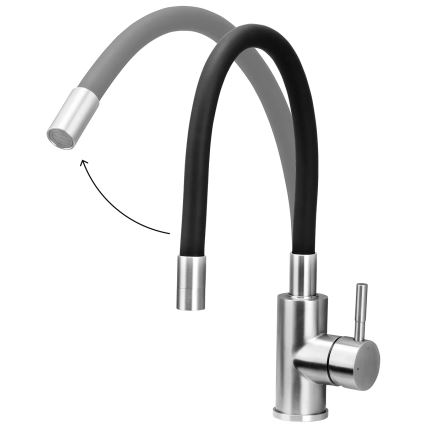 Concept BDC7138 - Dřezová baterie s flexibilním ramínkem lesklý chrom/černá