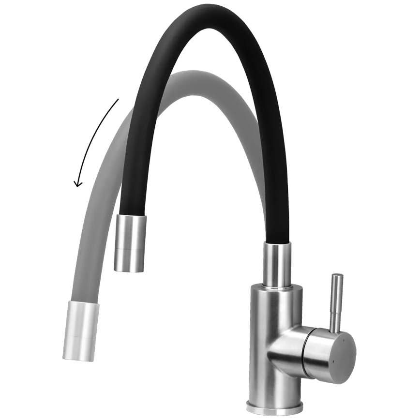 Concept BDC7138 - Dřezová baterie s flexibilním ramínkem lesklý chrom/černá