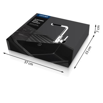 Concept BDG4527DG - Dřezová baterie s vytahovací sprškou 26,9 cm granit/tmavě šedá