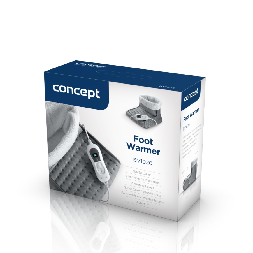 Concept BV1020 - Elektrická vyhřívaná bota 100W/230V 30x30 cm šedá/bílá