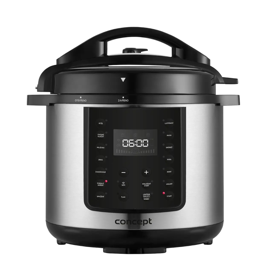 Concept CK8001 - Multifunkční elektrický tlakový hrnec 5,6 l 1000W/230V Wi-Fi nerez