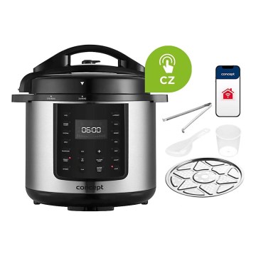 Concept CK8001 - Multifunkční elektrický tlakový hrnec 5,6 l 1000W/230V Wi-Fi nerez