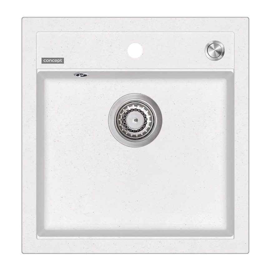 Concept DG00C50WH - Kuchyňský dřez CUBIS 49x51 cm granit/bílá
