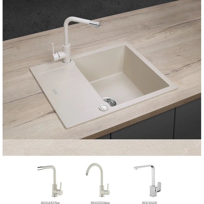 Concept DG05C45BE - Kuchyňský dřez CUBIS 50x62 cm granit/béžový