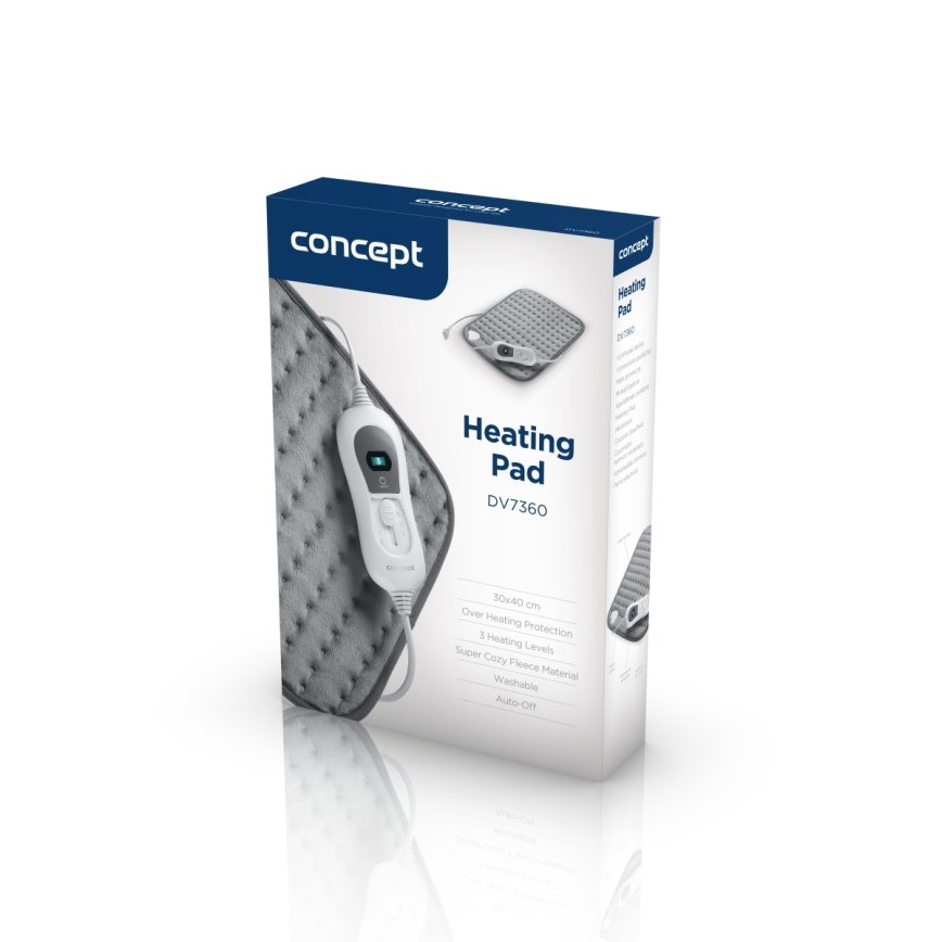 Concept DV7360 - Elektrická vyhřívaná dečka 100W/230V 30x40 cm šedá
