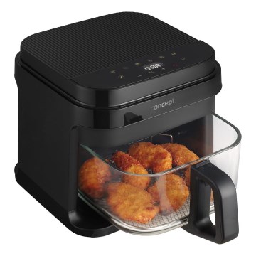 Concept FR5500 - Horkovzdušná fritéza GLASS & FAST 5,5 l 1200W/230V černá