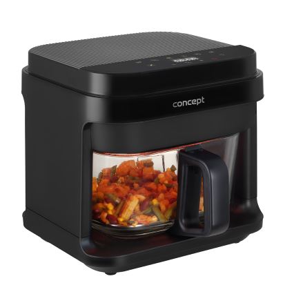 Concept FR5500 - Horkovzdušná fritéza GLASS & FAST 5,5 l 1200W/230V černá