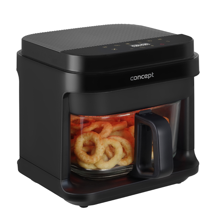 Concept FR5500 - Horkovzdušná fritéza GLASS & FAST 5,5 l 1200W/230V černá