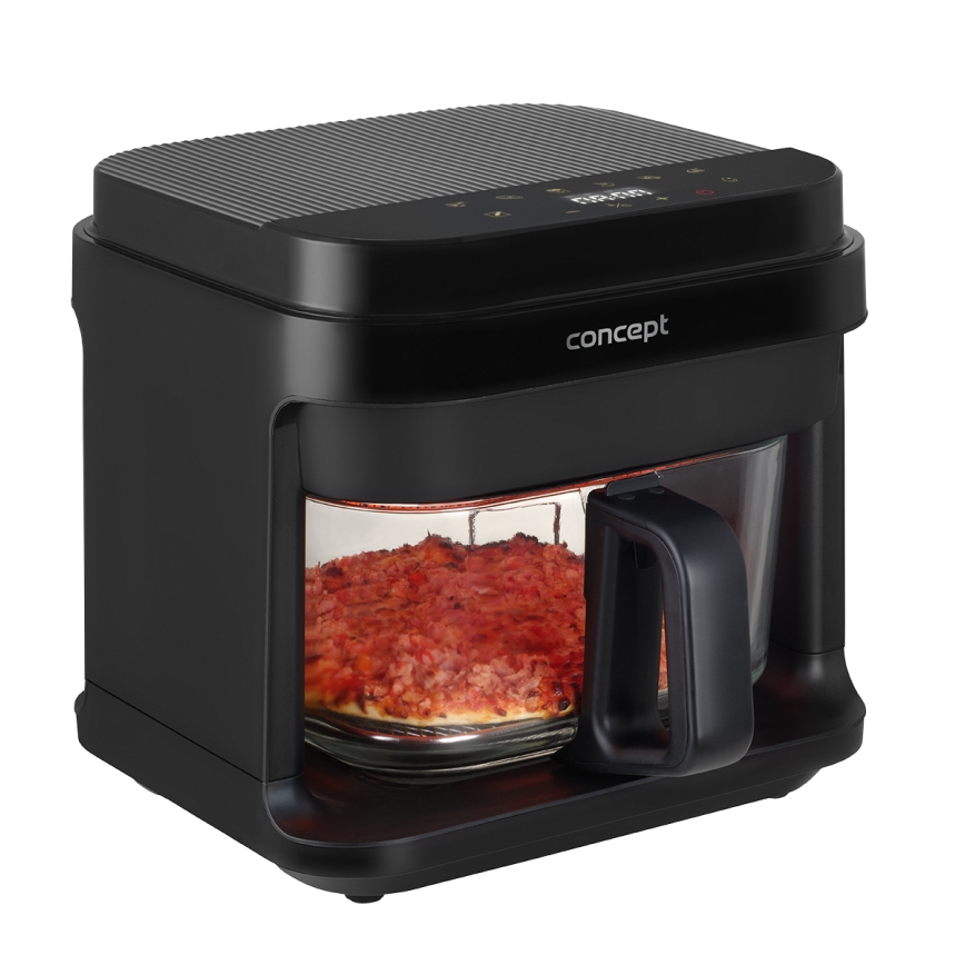 Concept FR5500 - Horkovzdušná fritéza GLASS & FAST 5,5 l 1200W/230V černá