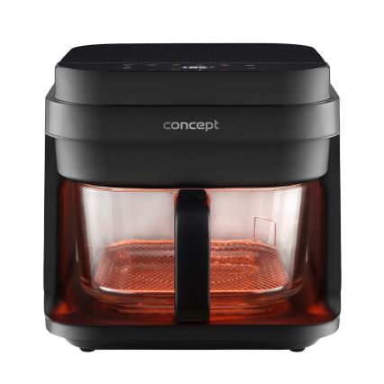 Concept FR5500 - Horkovzdušná fritéza GLASS & FAST 5,5 l 1200W/230V černá