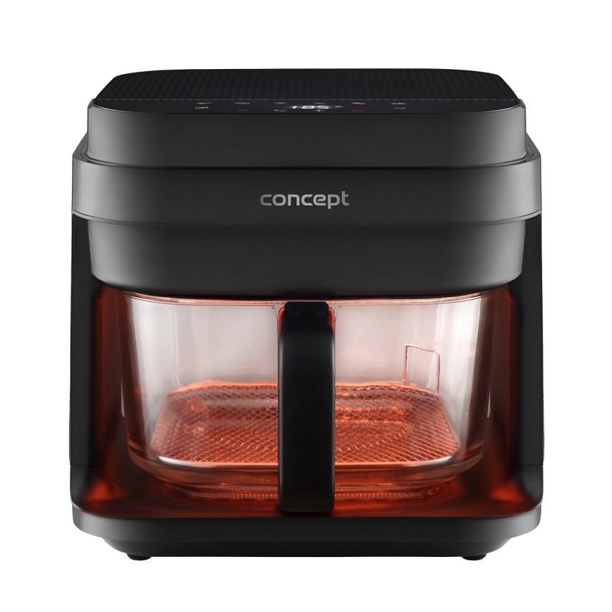 Concept FR5500 - Horkovzdušná fritéza GLASS & FAST 5,5 l 1200W/230V černá