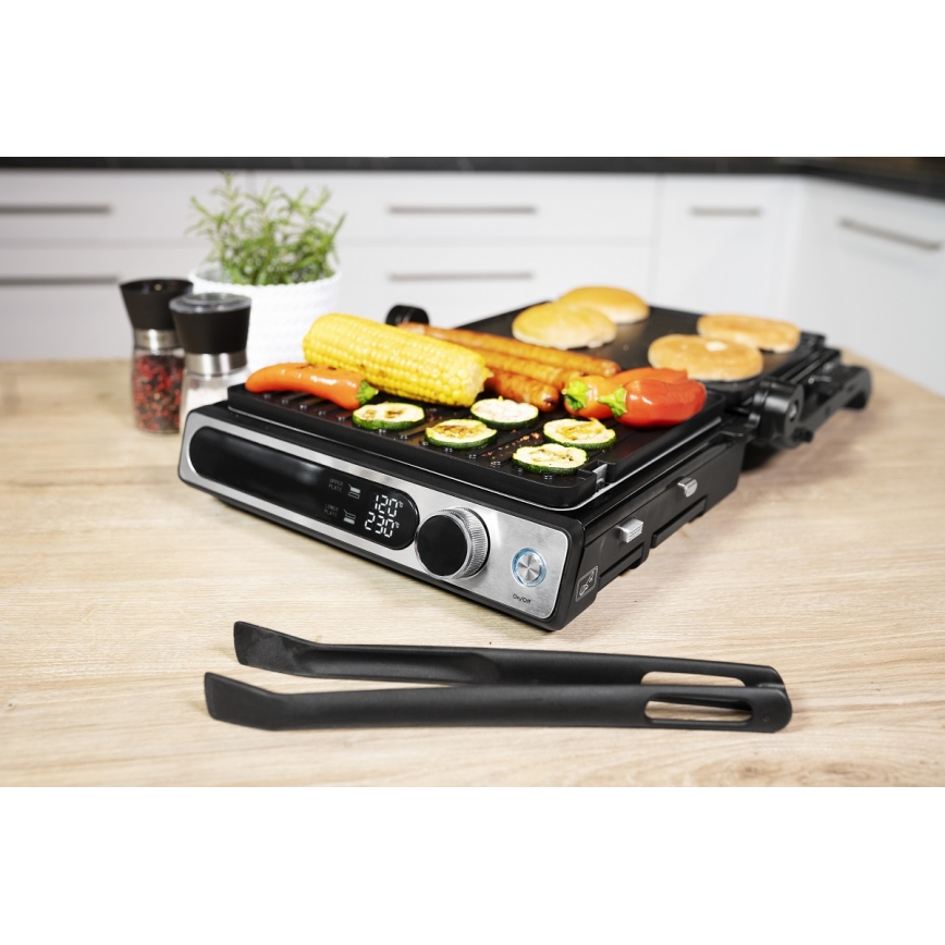 Concept ge3500 - Kontaktní gril s teplotní sondou 2000W/230V černá