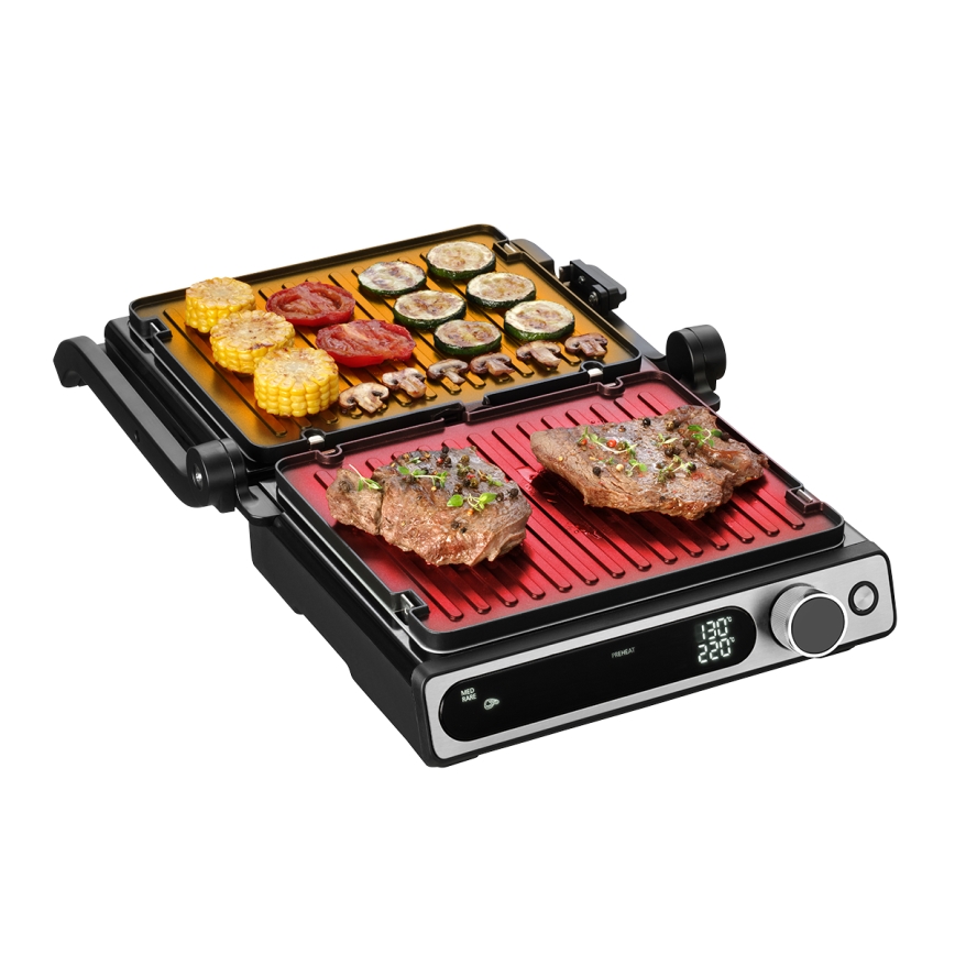 Concept ge3500 - Kontaktní gril s teplotní sondou 2000W/230V černá