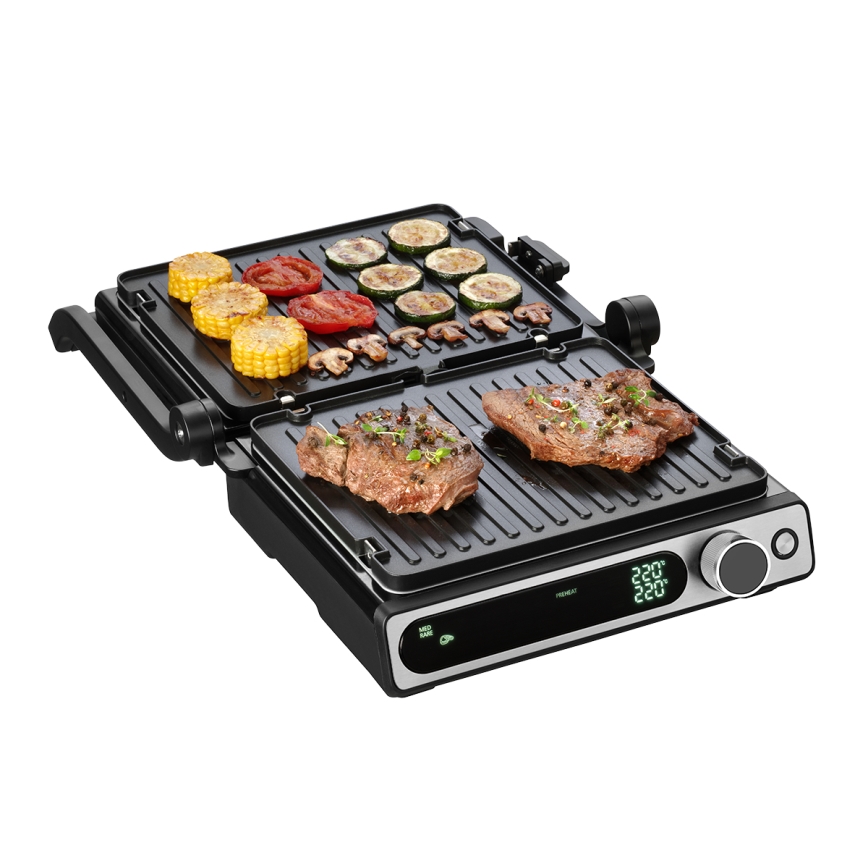 Concept ge3500 - Kontaktní gril s teplotní sondou 2000W/230V černá
