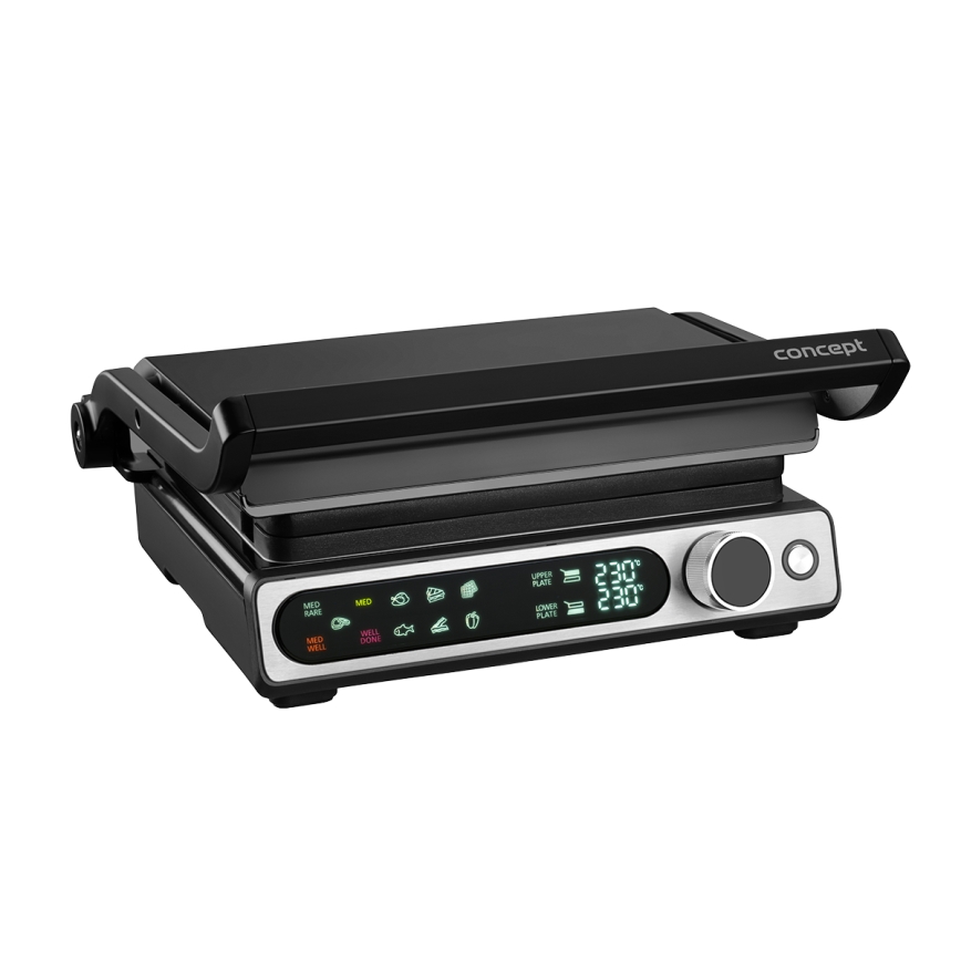 Concept ge3500 - Kontaktní gril s teplotní sondou 2000W/230V černá