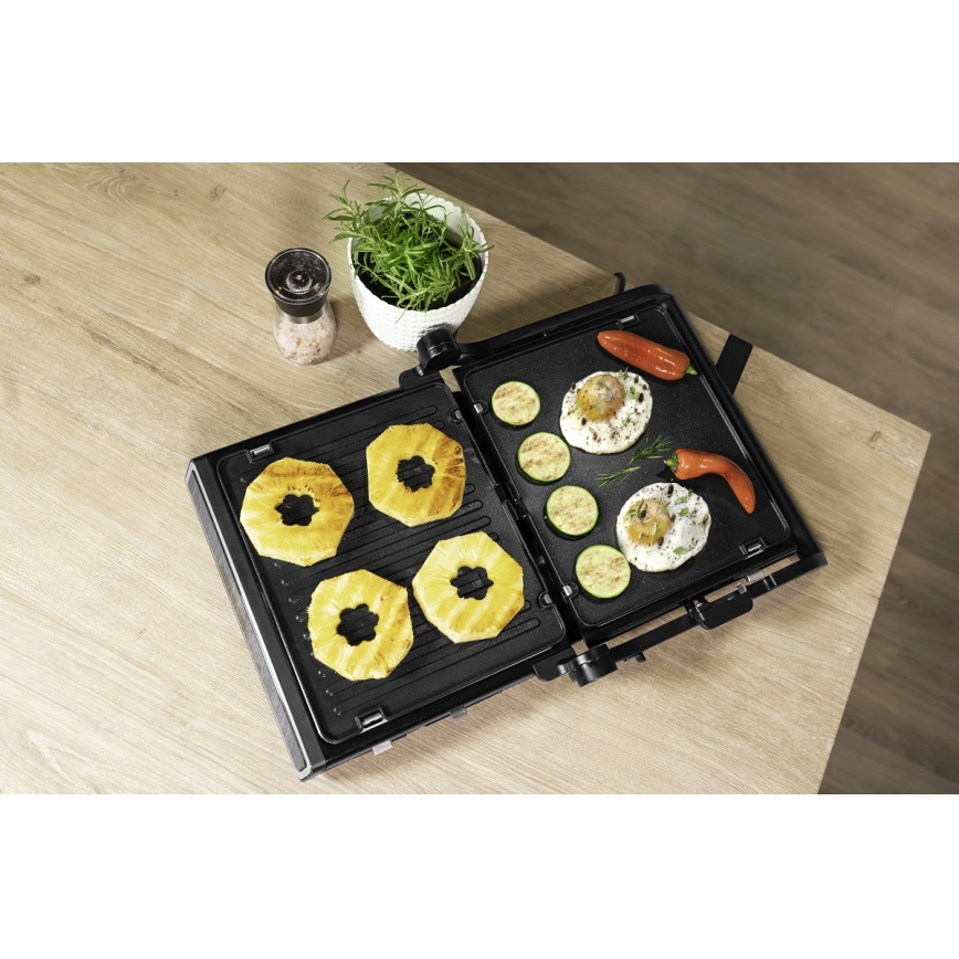 Concept ge3550 - Kontaktní gril s teplotní sondou 2000W/230V černá