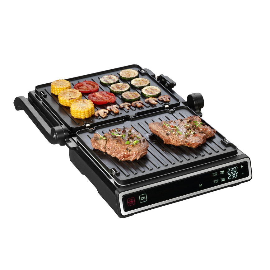 Concept ge3550 - Kontaktní gril s teplotní sondou 2000W/230V černá