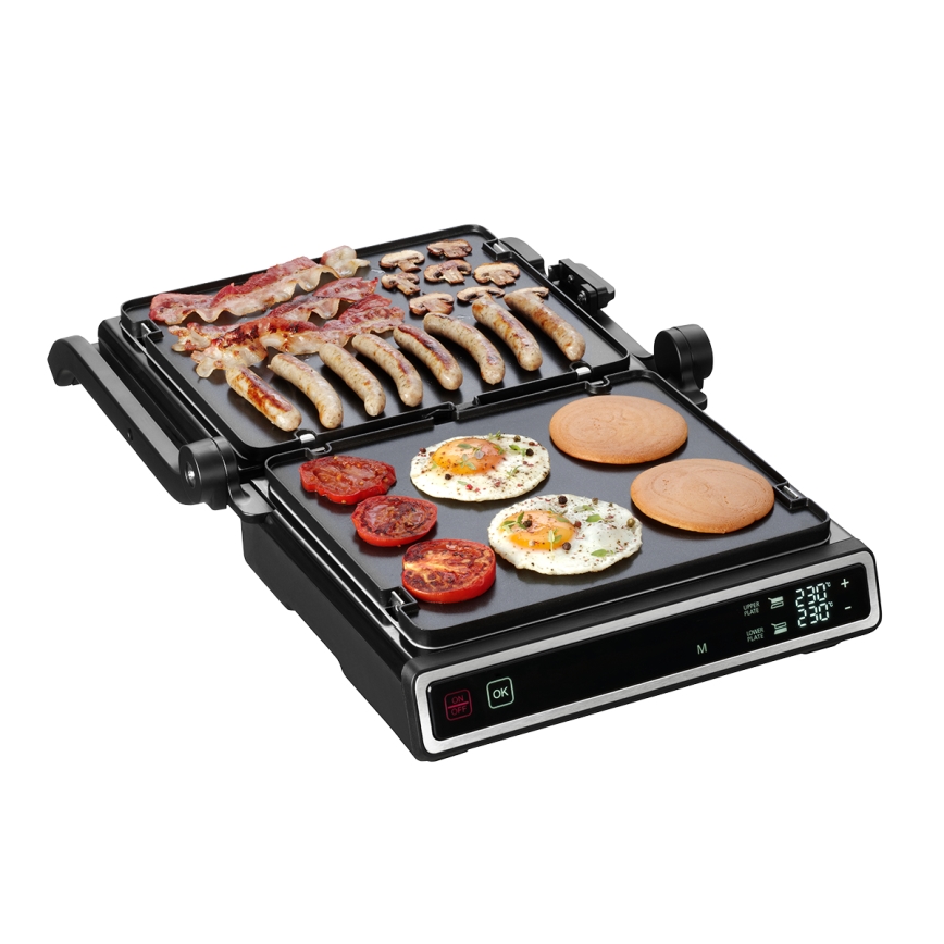 Concept ge3550 - Kontaktní gril s teplotní sondou 2000W/230V černá