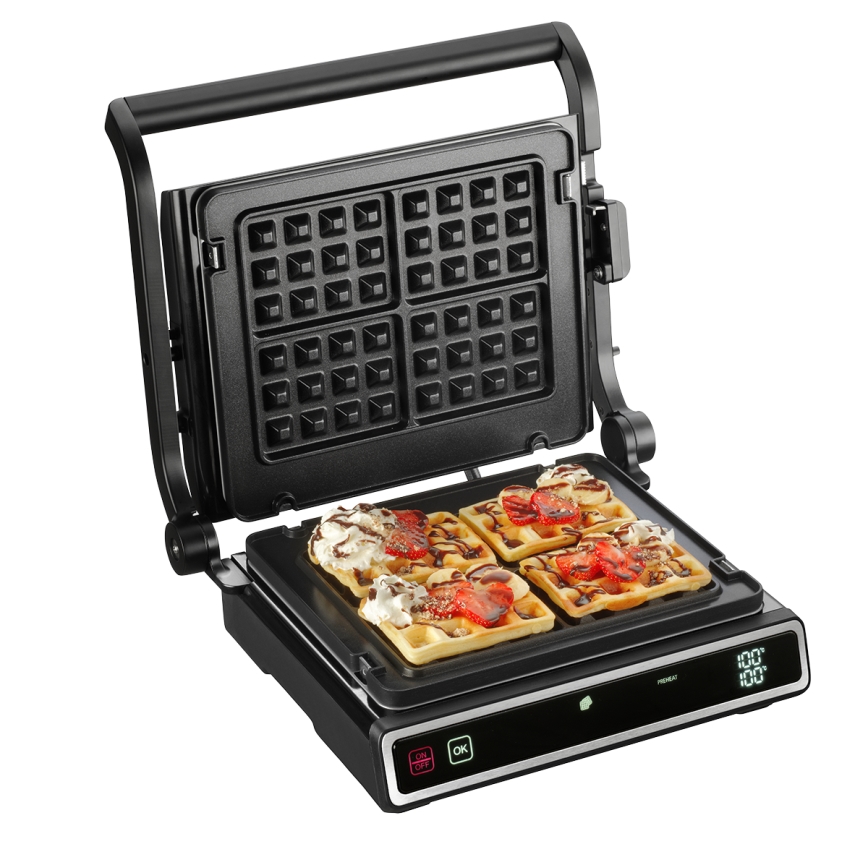Concept ge3550 - Kontaktní gril s teplotní sondou 2000W/230V černá