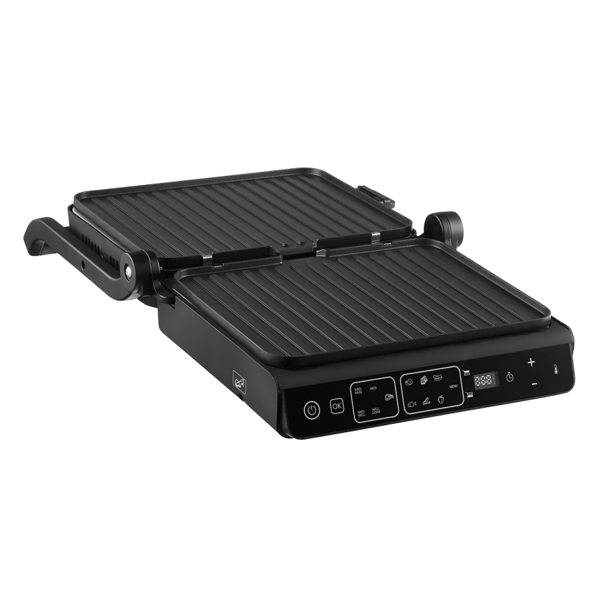 Concept ge3600 - Kontaktní gril s teplotní sondou GLASS 2000W/230V černá