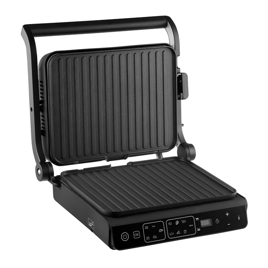 Concept ge3600 - Kontaktní gril s teplotní sondou GLASS 2000W/230V černá