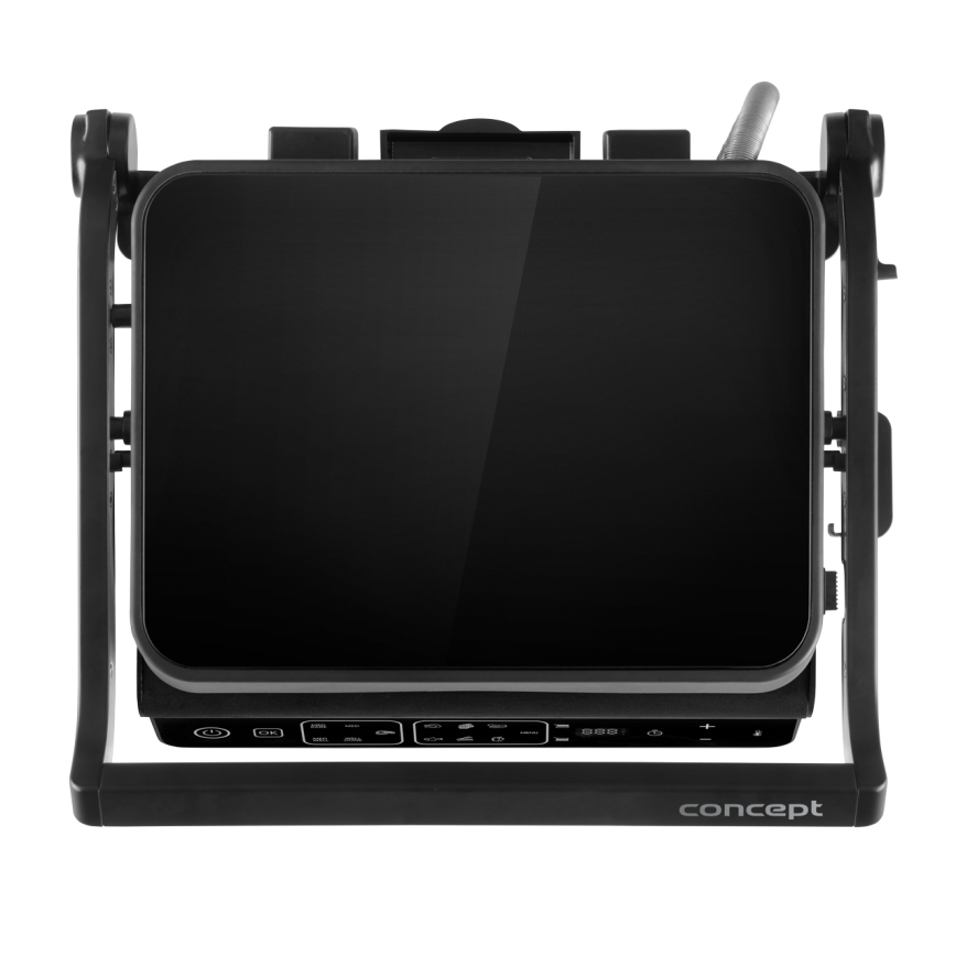 Concept ge3600 - Kontaktní gril s teplotní sondou GLASS 2000W/230V černá
