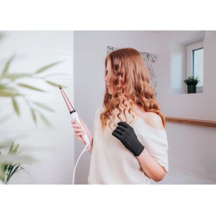 Concept KK2125 - Kónická kulma na vlasy GLAM STYLE 42W/230V bílá/rose gold