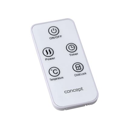 Concept KS4010 - Elektrický přímotop/konvektor 1000/2000W IP24 černá + dálkové ovládání