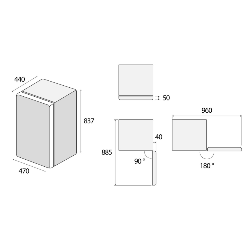 Concept LTR3047whN - Retro lednice 93 l bílá