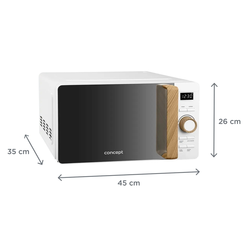 Concept MT4420wh - Mikrovlnná trouba 800W/230V 20 l bílá