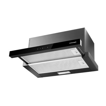 Concept OPV3860bc - Výsuvná digestoř 60 cm černá