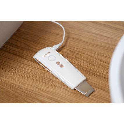 Concept PO2030 - Kosmetická ultrazvuková špachtle PERFECT SKIN 2,5W/5V USB 600 mAh bílá
