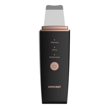 Concept PO2060 - Kosmetická ultrazvuková špachtle PERFECT SKIN 3,5W/5V USB 500 mAh IPX6 černá