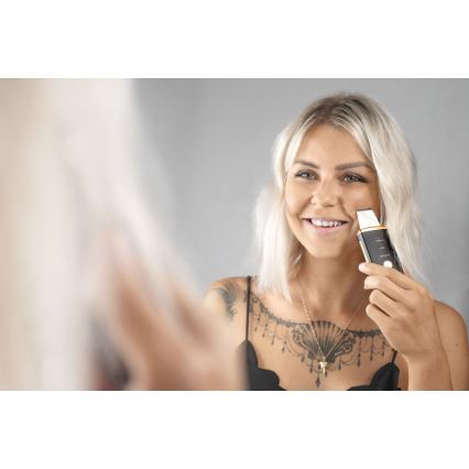Concept PO2060 - Kosmetická ultrazvuková špachtle PERFECT SKIN 3,5W/5V USB 500 mAh IPX6 černá