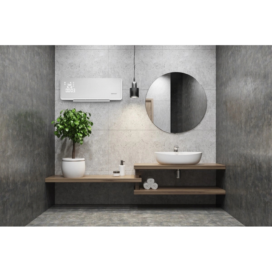 Concept QH4000 - Elektrické topení 1000/2000W IP22 bílá + dálkové ovládání