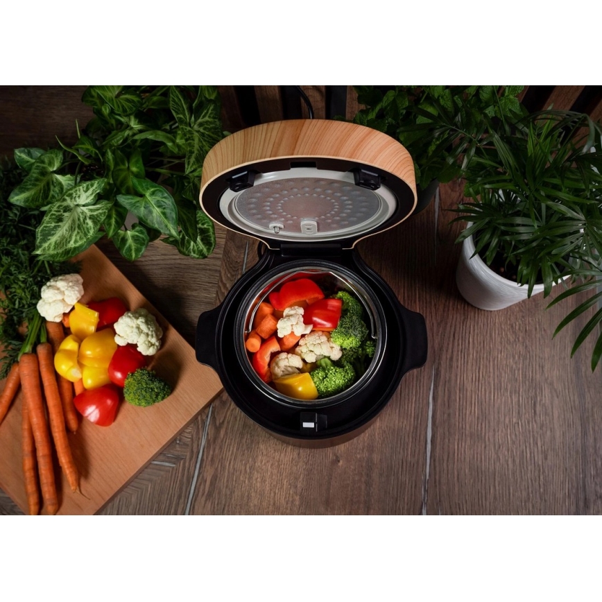 Concept RE4040 - Digitální rýžovar 2v1 450W/230V 2 l černá/dekor dřeva