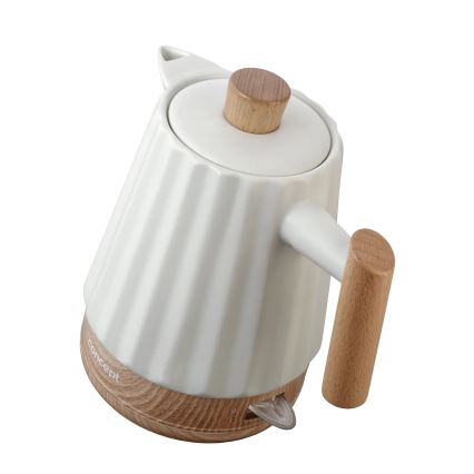 Concept RK0090 - Rychlovarná konvice 1,5 l 1500W/230V bílá/dekor dřeva/keramika