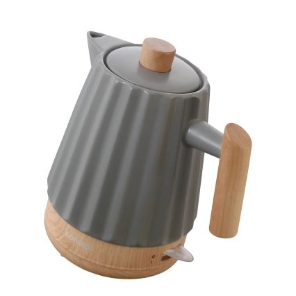 Concept RK0092 - Rychlovarná konvice 1,5 l 1500W/230V tmavě šedá/dekor dřeva/keramika