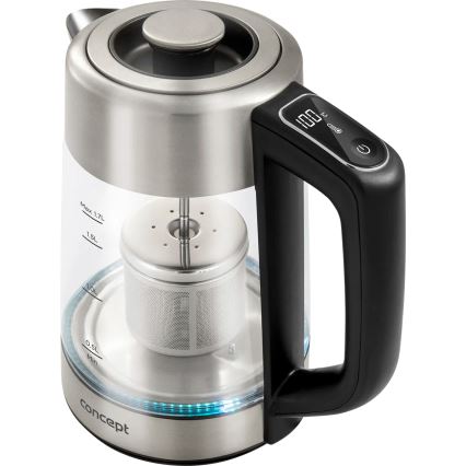 Concept RK4190 - Rychlovarná konvice s termotegulací a sítkem 1,7 l 2200W/230V nerez